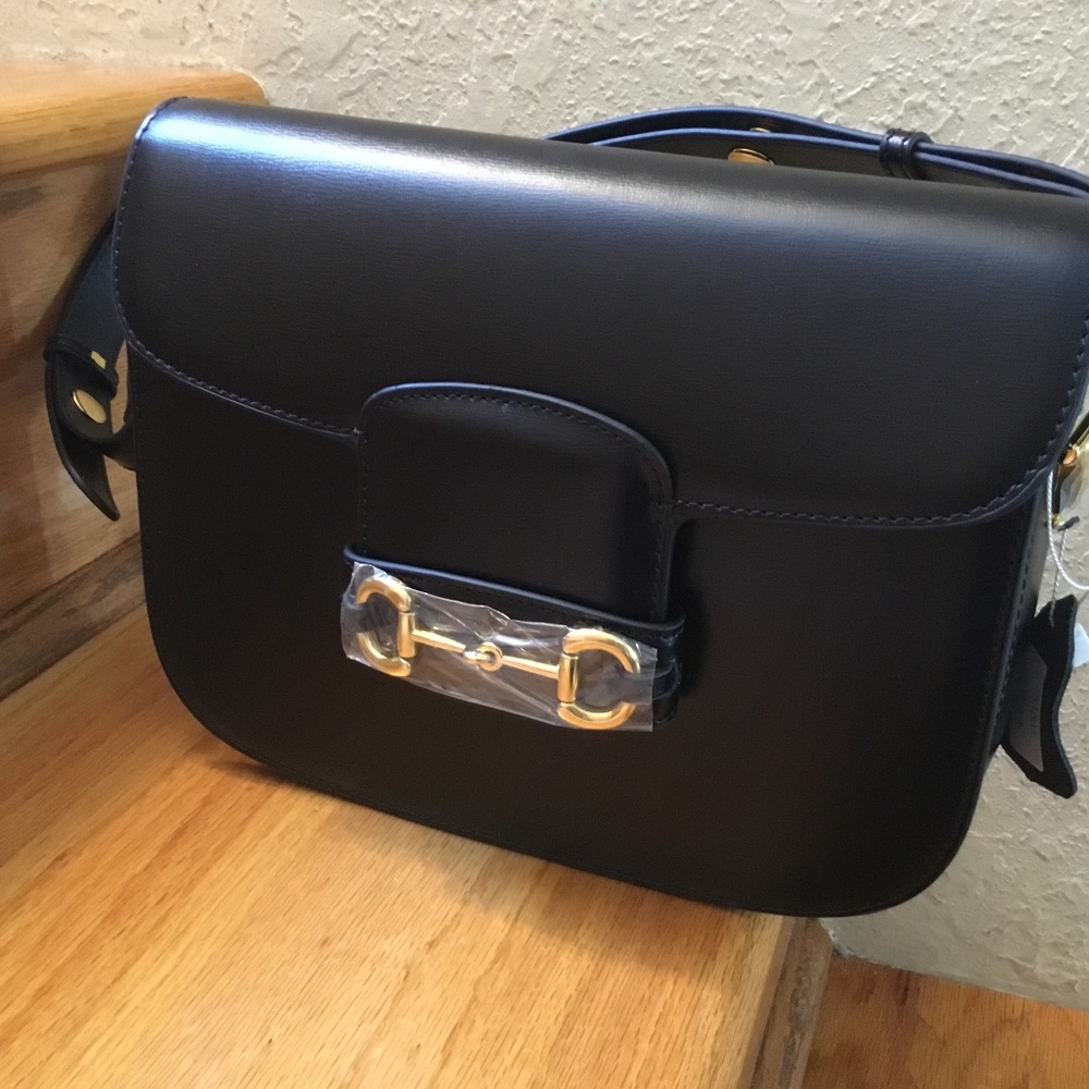 Gucci-Like Gold Horsebit Motif Purse
